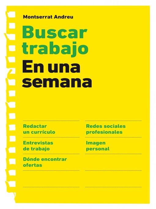 Title details for Buscar trabajo en una semana by Montserrat Andreu - Available